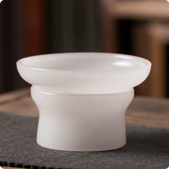 熱推家用白玉瓷茶漏【白玉《琉璃》-禮盒裝】