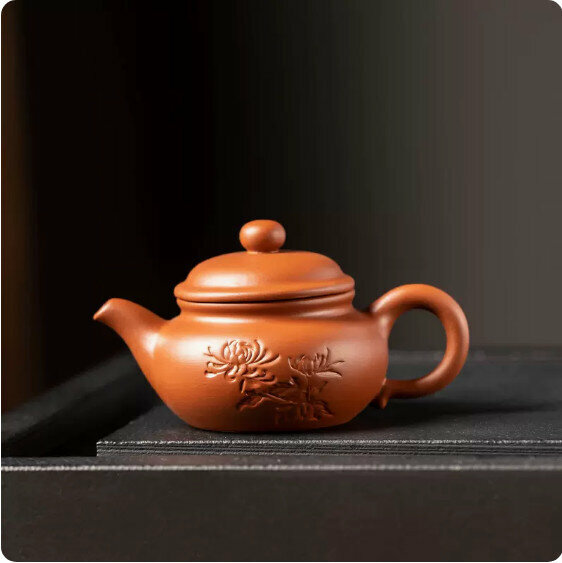 Hotly Recommended Purple Clay Fingertip Pot [Zhu Ni "Antique Chrysanthemum"]