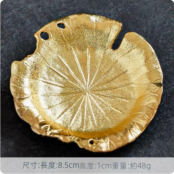 熱推金屬防滑茶杯墊【金色《殘蓮》】