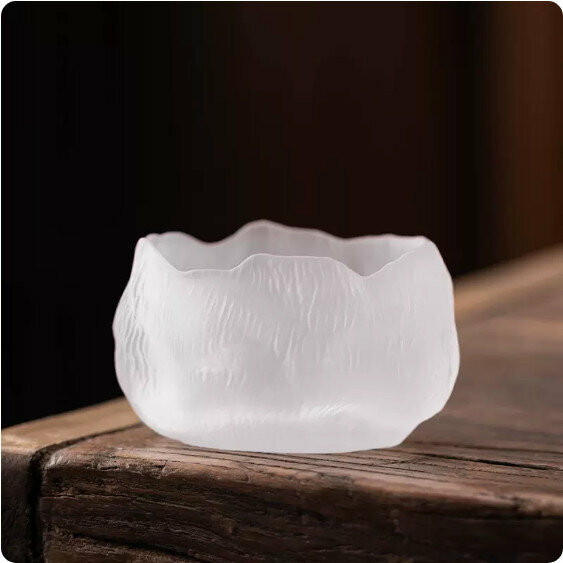Hotly recommended glass tea cup [frosted-lotus]