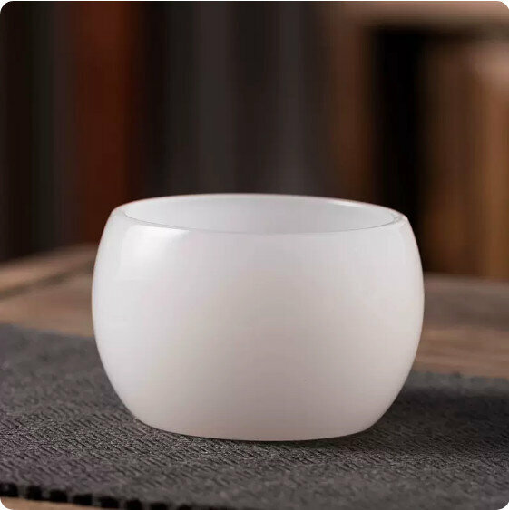 Hotly recommended household glass tea cup [white jade-gift box]