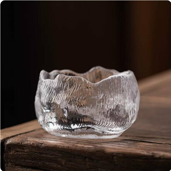 Hotly recommended glass tea cup [Transparent-Lotus]
