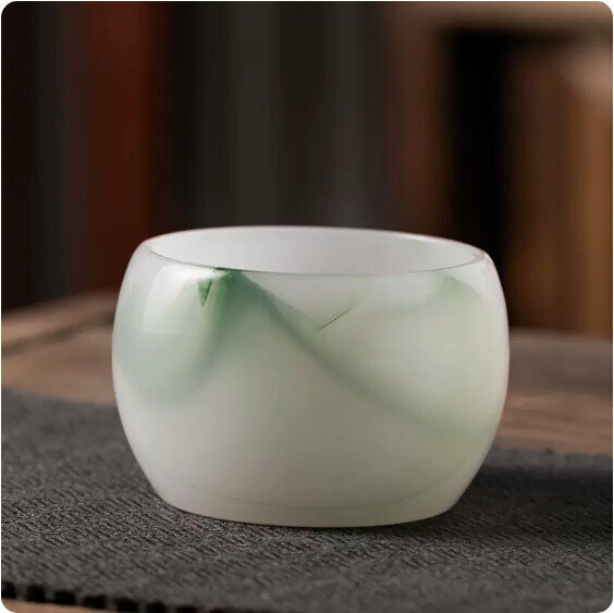 Hotly recommended household glass tea cup [Emerald Green-Gift Box]