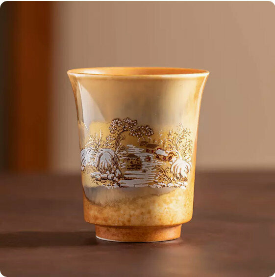 Recommended home Kung Fu tea set bell cup [Silver wrapped]