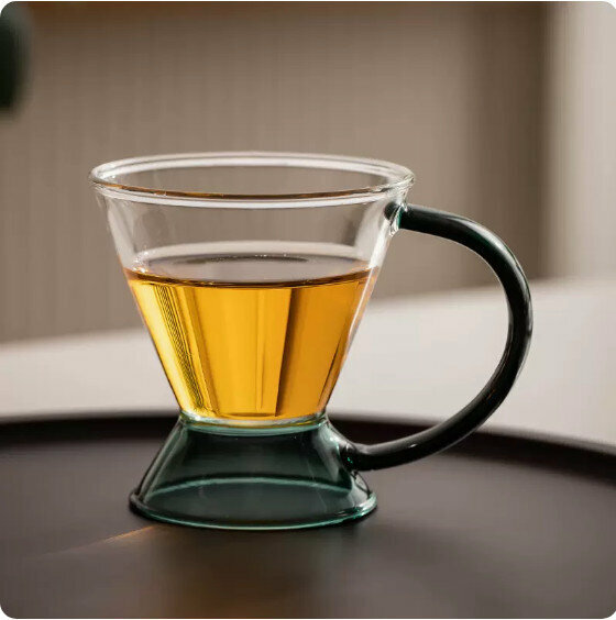 熱推家用耐高溫玻璃茶杯【湖綠色】