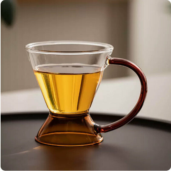熱推家用耐高溫玻璃茶杯【酒紅色】