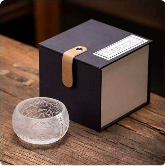 Hotly recommended household hammered glass tea cup [Thousands of Miles Away - Gift Box]