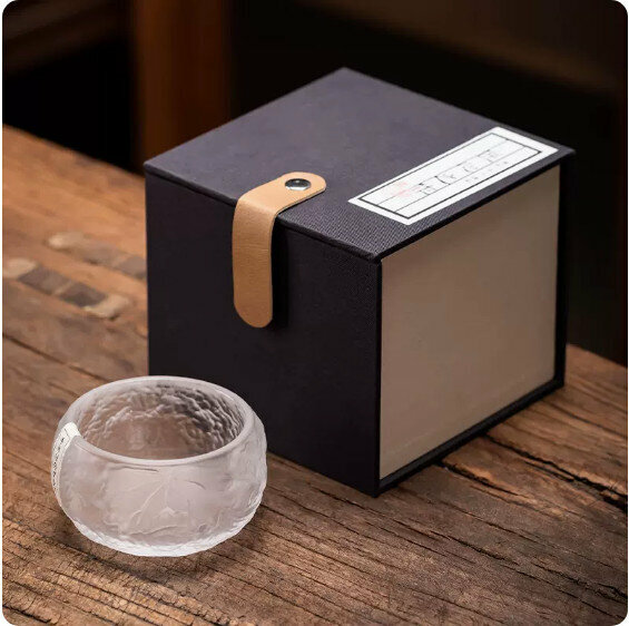 Hotly recommended household hammered glass tea cup [cost-rich-gift box]