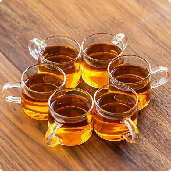 Hot recommendation [pack of 6] thickened heat-resistant transparent glass tea cup [transparent handle cup]