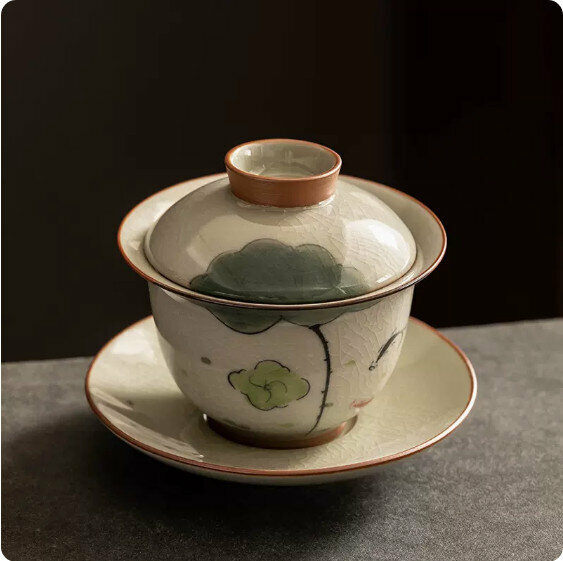 Hotly recommended Ge Kiln hand-painted Sancai bowl [Pisces]