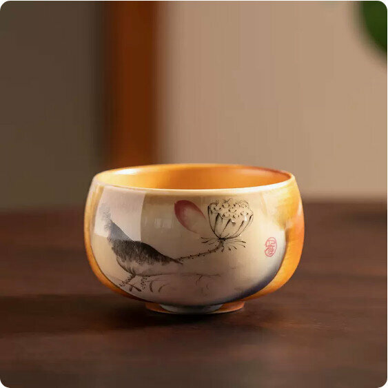 Hotly recommended Chinese style ceramic Arhat cup [Pin Yue Lotus Fragrance]