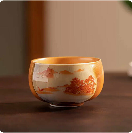 Hotly recommended Chinese-style ceramic Arhat cup [Jiangshan picturesque]