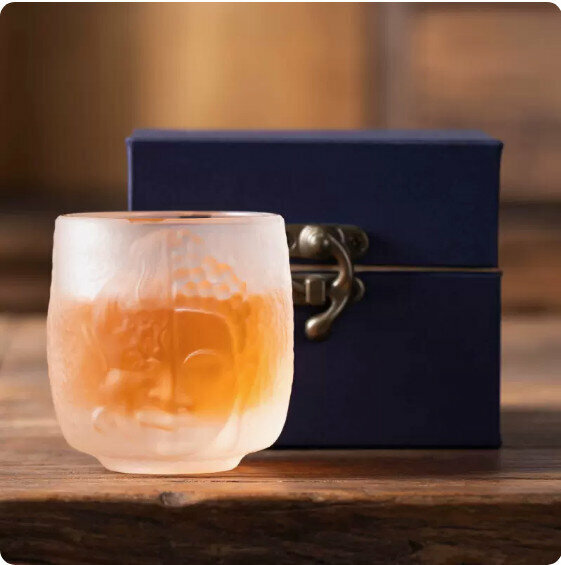 Hot glass tea cup [Yinian cup (glazed style) - gift box]