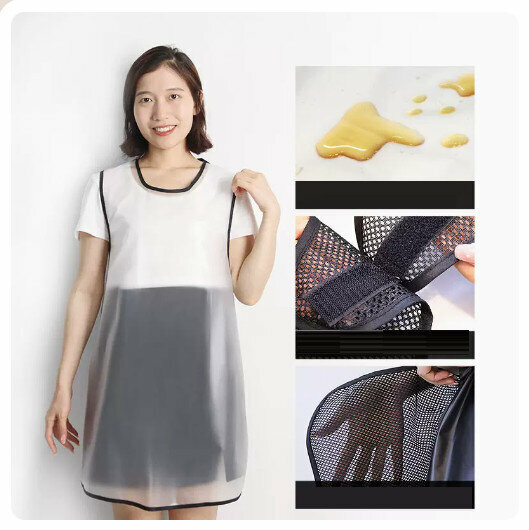 New waterproof and oil-proof apron kitchen dining and cooking apron [waistcoat tpu-transparent]
