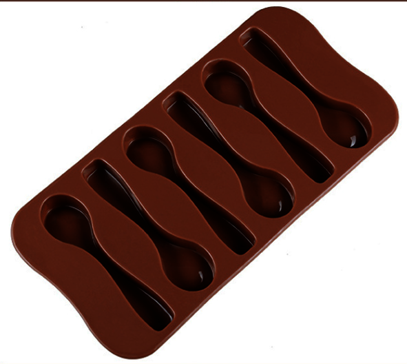New silicone chocolate cake mold (spoon style) (specification: 21.5*10.8*1.4CM)