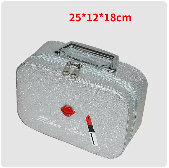 New large-capacity simple travel small storage bag (large size with silver lips)