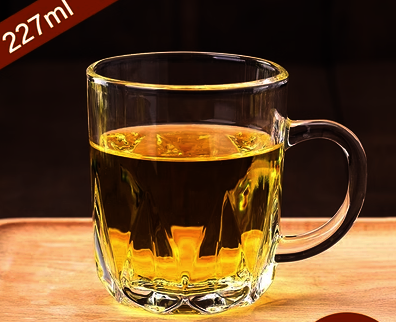 Hot recommended transparent glass water cup tea cup beer cup (specification: 227ml diamond cup)