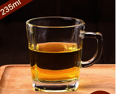 Hot recommended transparent glass water cup tea cup beer cup (specification: 235ml Ruyi cup)