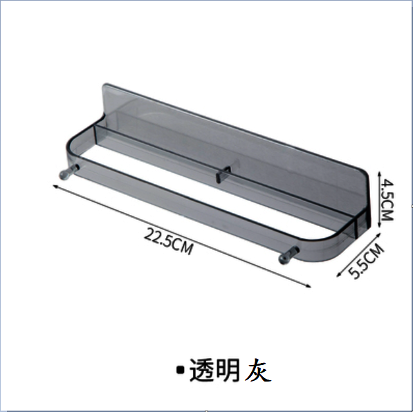 熱推免打孔拖鞋架（透明灰色【1個裝】）