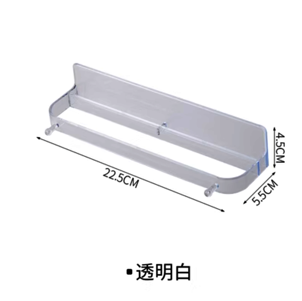 熱推免打孔拖鞋架（透明白色【1個裝】）