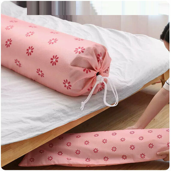 Hot push mat storage bag (pink flowers 32*100 (suitable for 1.2-1.7m middle folding mat))