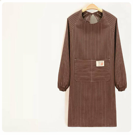 Hot recommended long-sleeved apron [cotton breathable/long-sleeved-brown]