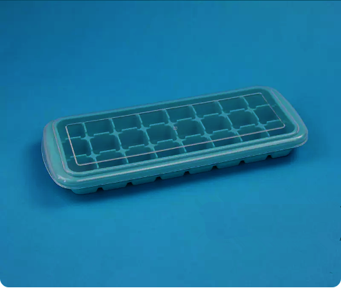 熱推矽膠制冰格（冰湖藍24格）（規格：25.4*10*3CM）