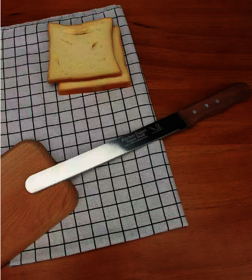 Hot push bread serrated knife (specification: 37.5*24.8CM)