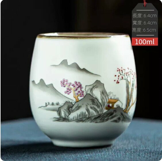 熱賣陶瓷茶杯【千裏江山-圓融杯】