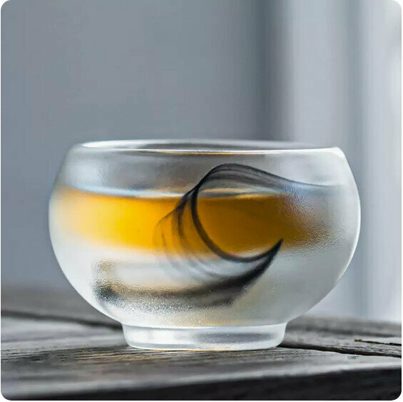 熱賣水墨耐熱玻璃茶杯【陌圓】
