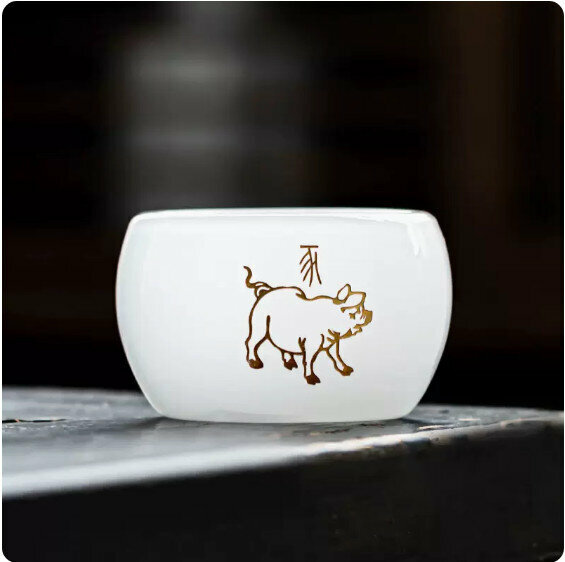 熱賣家用功夫品茗杯【禪定杯-豬】