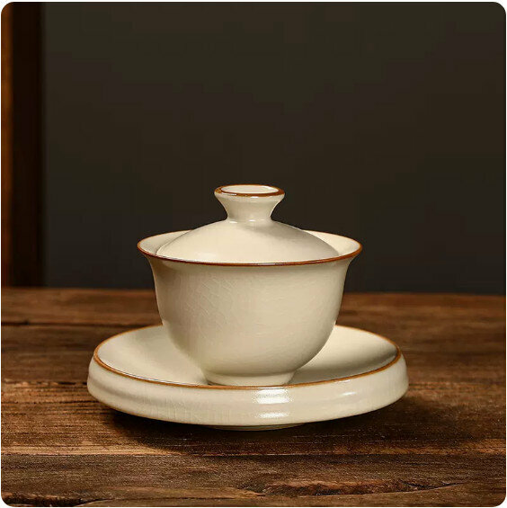 Hot Selling Beige Ru Kiln Sancai Bowl [General]