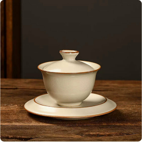 Hot selling beige Ru kiln Sancai bowl [Yuanfang]