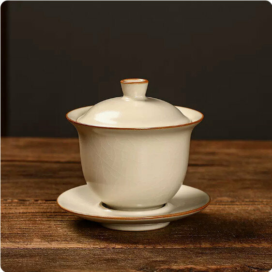 Hot selling beige Ru kiln Sancai bowl [Qingfeng]