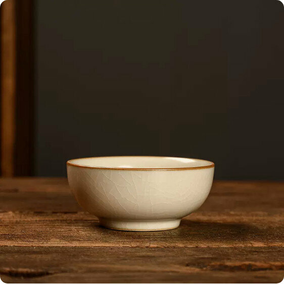 Hot Selling Beige Ru Kiln Kung Fu Tea Cup [Pu'er Cup]