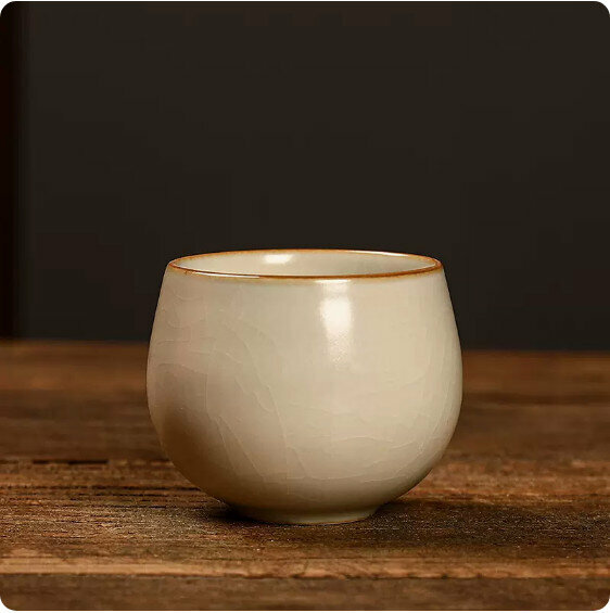 Best Selling Beige Ru Kiln Kung Fu Tea Cup [Yuanyi Cup]