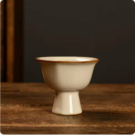 Best Selling Beige Ru Kiln Kung Fu Tea Cup [High Leg Cup]