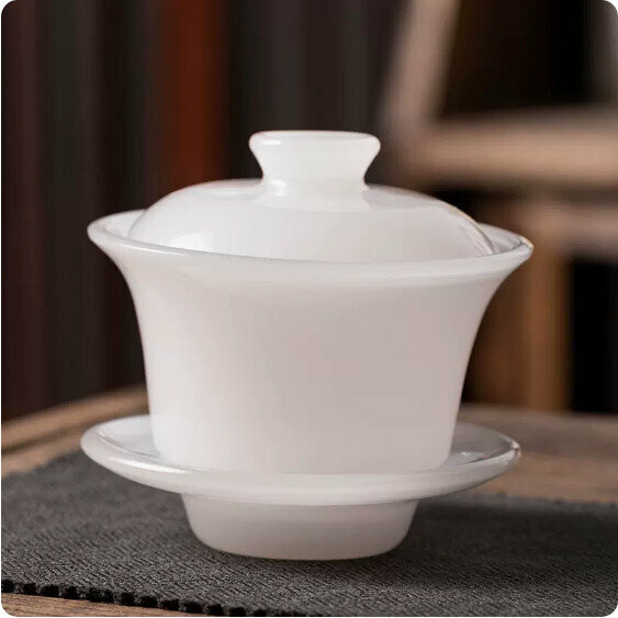 Hot selling colored glaze three-cai bowl [white jade color]