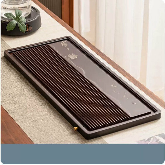 Hot Selling Domestic Tea Set Walnut Color Tray [Large Size - Yayi Tablet]