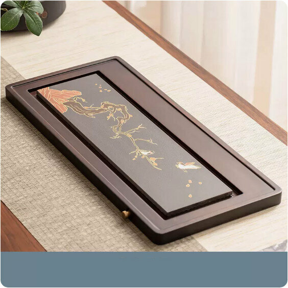 Hot selling household tea set walnut color tray [medium size - fly together]