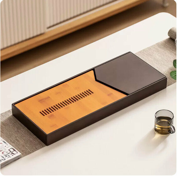 Hot selling walnut color water storage tea tray [Yajing-Large]