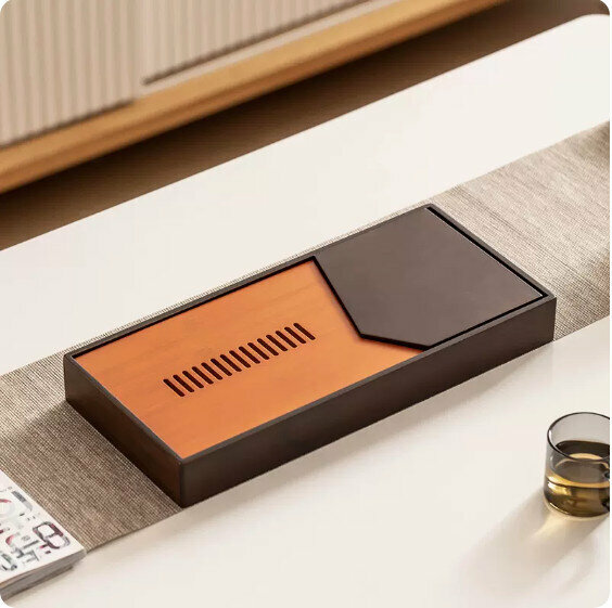 Hot Selling Walnut Color Water Storage Tea Tray [Yajing-Small]