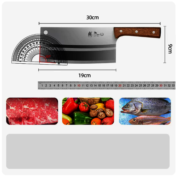 Popular knives (kitchen knife with solid wood handle)