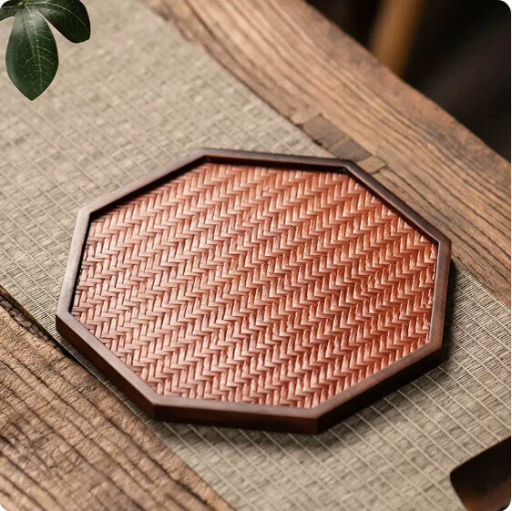 Popular bamboo mat tea tray [star anise]