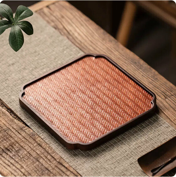 Popular bamboo mat tea tray [Sifang]