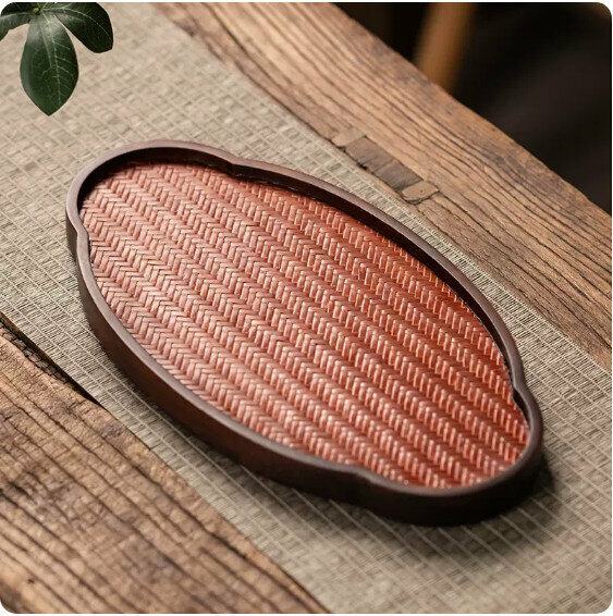 Popular bamboo mat tea tray [Xiangyun-Large]