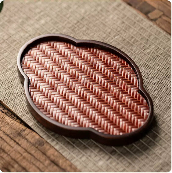 Popular bamboo mat tea tray [Xiangyun-Small]