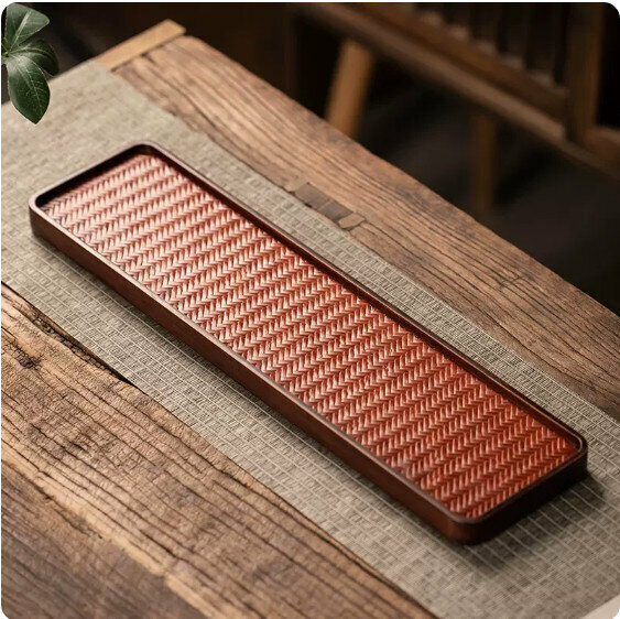 Popular bamboo mat tea tray [Rectangular Line - Large]