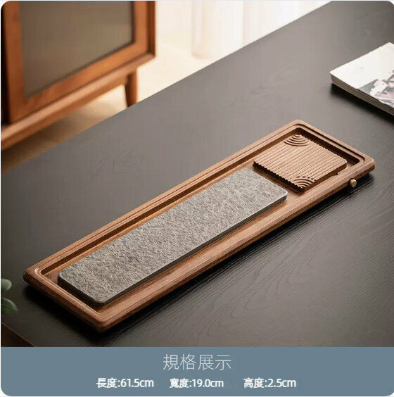 The popular black gold stone-faced tea tray for both storage and cooking [Sichuan Yun-medium size]