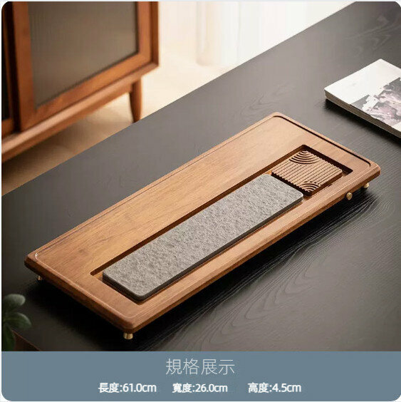The popular black gold stone tea tray that can be used to store and store ribs [Sichuan Yun - XL]
